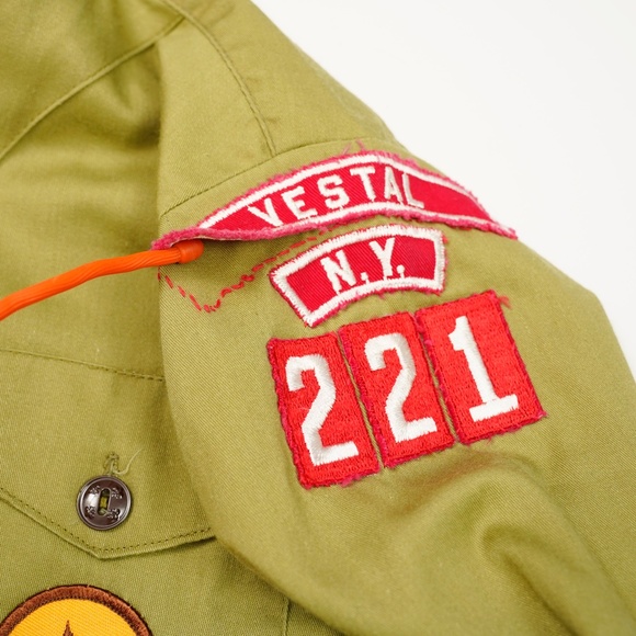 Vintage 70's Boy Scouts of America long sleeve Shirt size 12 Vestal NY - Picture 7 of 10
